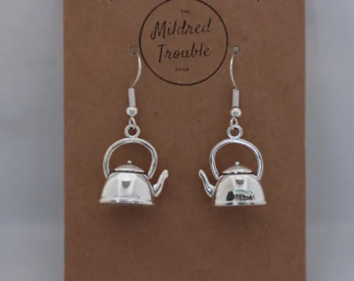 Tea kettle earrings